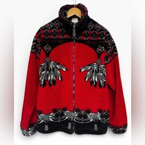 Vintage Milton Made in Canada Graphic Fleece Jacket